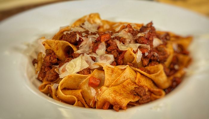 Bolognese Sauce with Tagliatelle