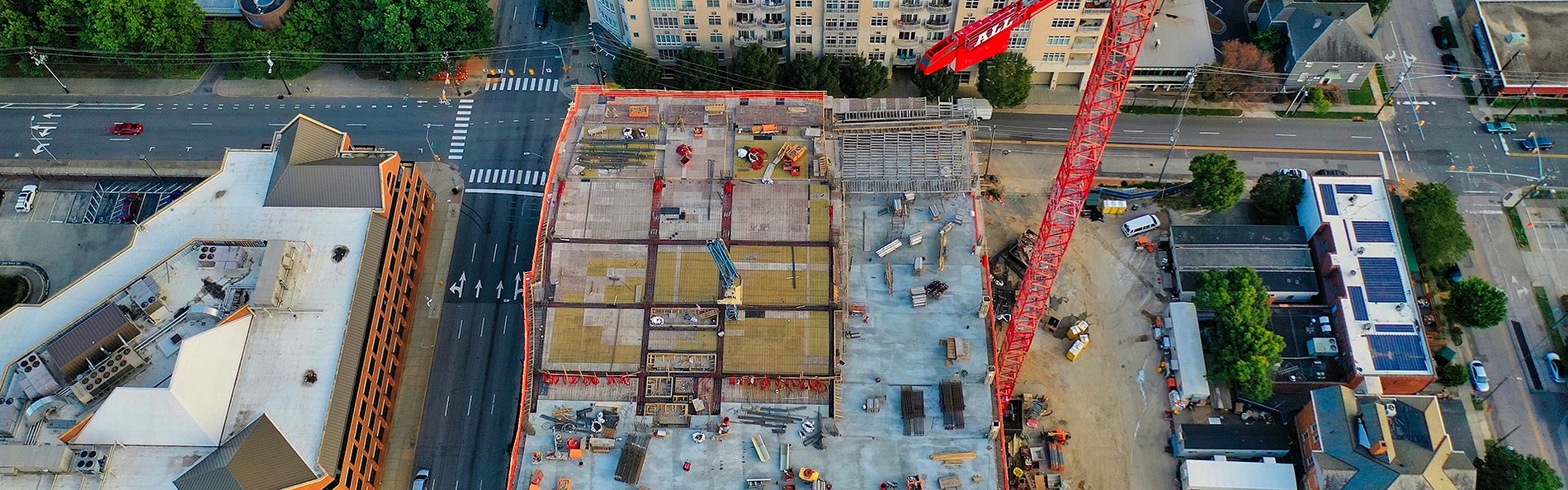 301 Hillsborough Office Building Drone Photo under construction - June 2020