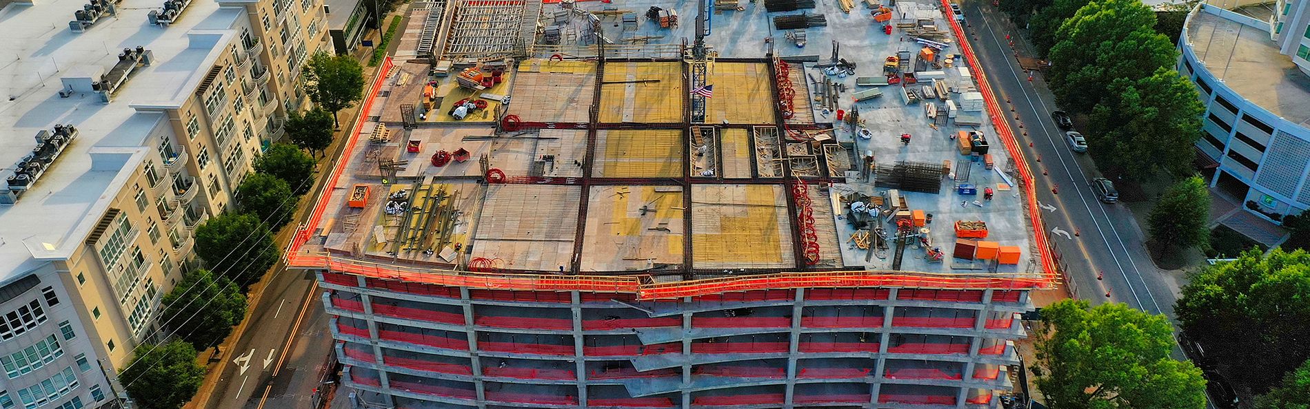 301 Hillsborough Office Building Drone Photo under construction - June 2020