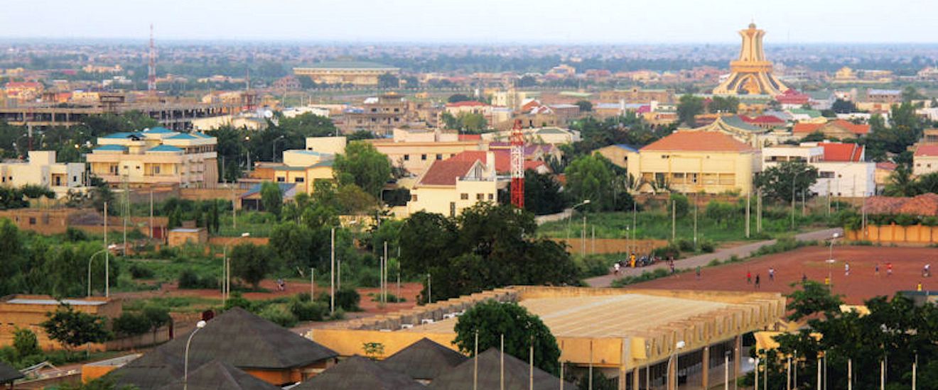 Panoramic cityscape of Ouagadougo, Burkina Faso
