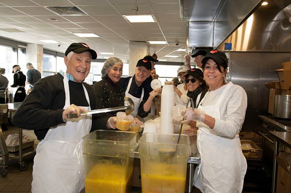 Volunteers with Corn Chowder at Winter Feast 2019