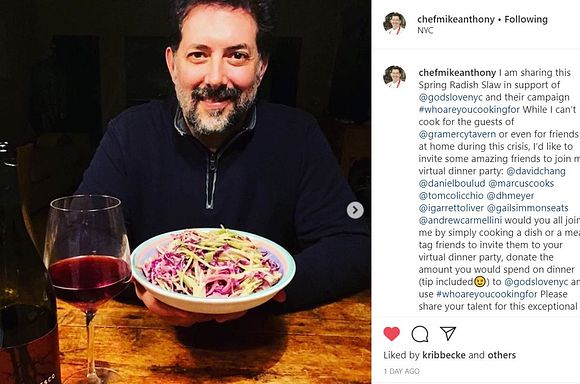 Instagram post from Chef Mike Anthony #WhoAreYouCookingFor