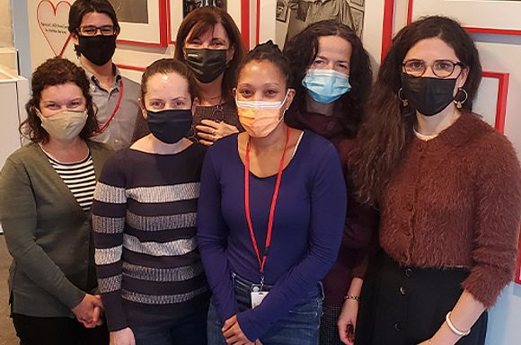 A photo of the God's Love Nutrition Team standing together while wearing masks.