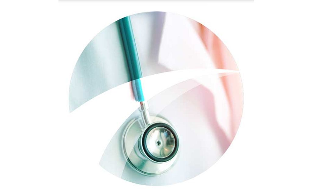 illustration of a stethoscope inside the PAEA logo icon