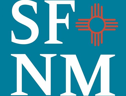 Blue box logo of Sante Fe New Mexican