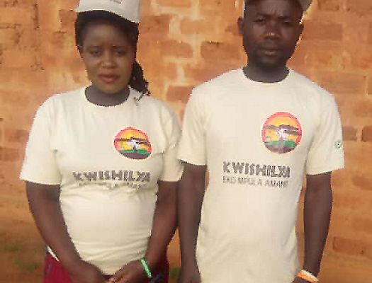 Alice and Geoffrey Mwaba in Kwishilya clothing